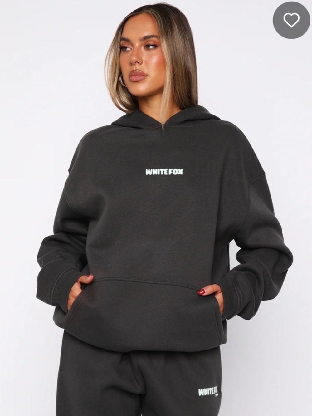 NWT White Fox Boutique Gray Hoodie M/L